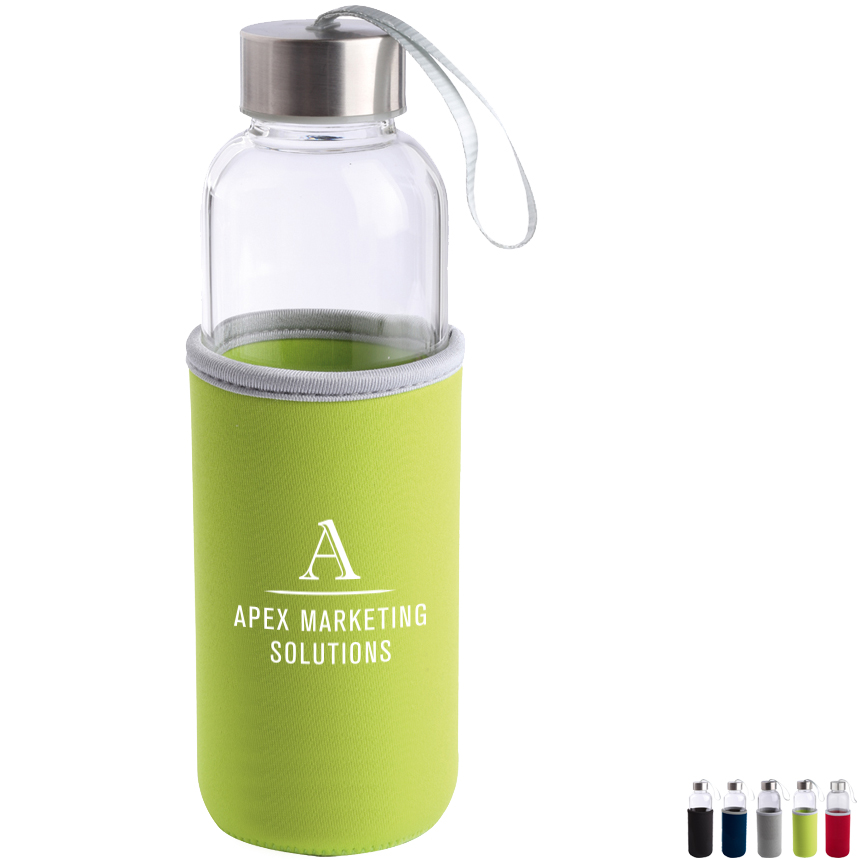 Product Photo 1 Caspian Glass Bottle w/ Neoprene Sleeve, 16oz.