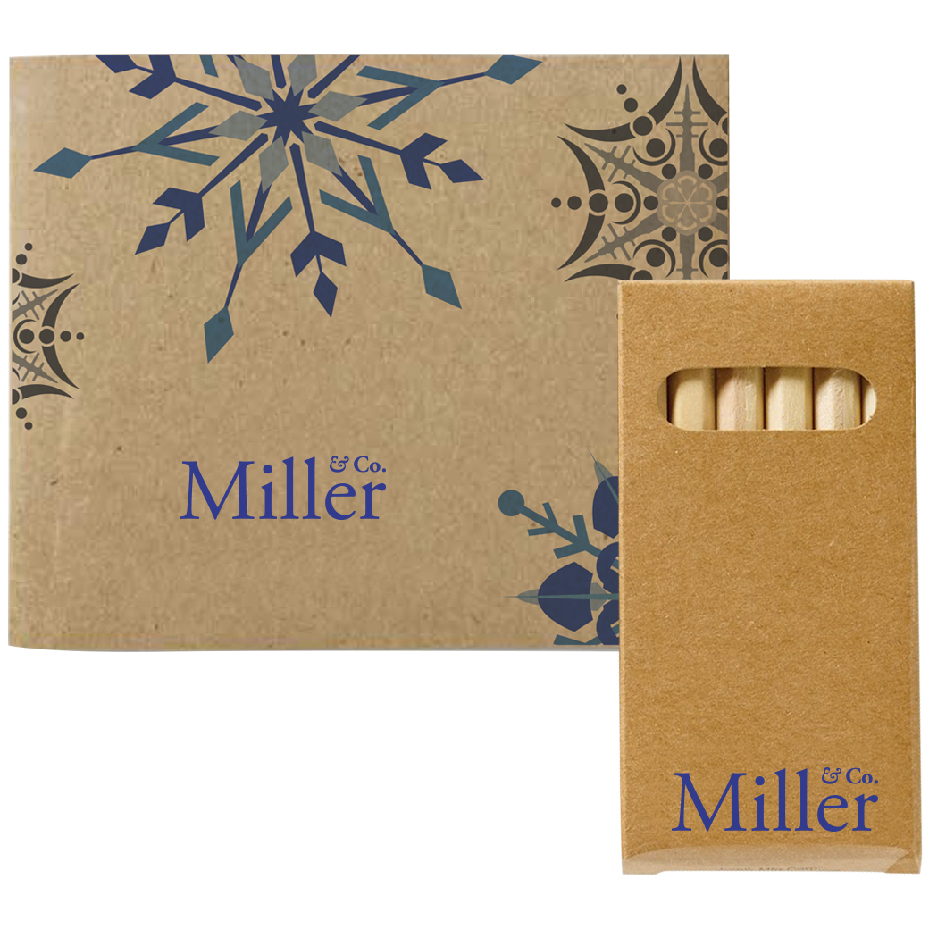 Product Photo 1 Holiday Theme Snowflakes Adult Coloring Book & 6-Color Pencil Set To Go