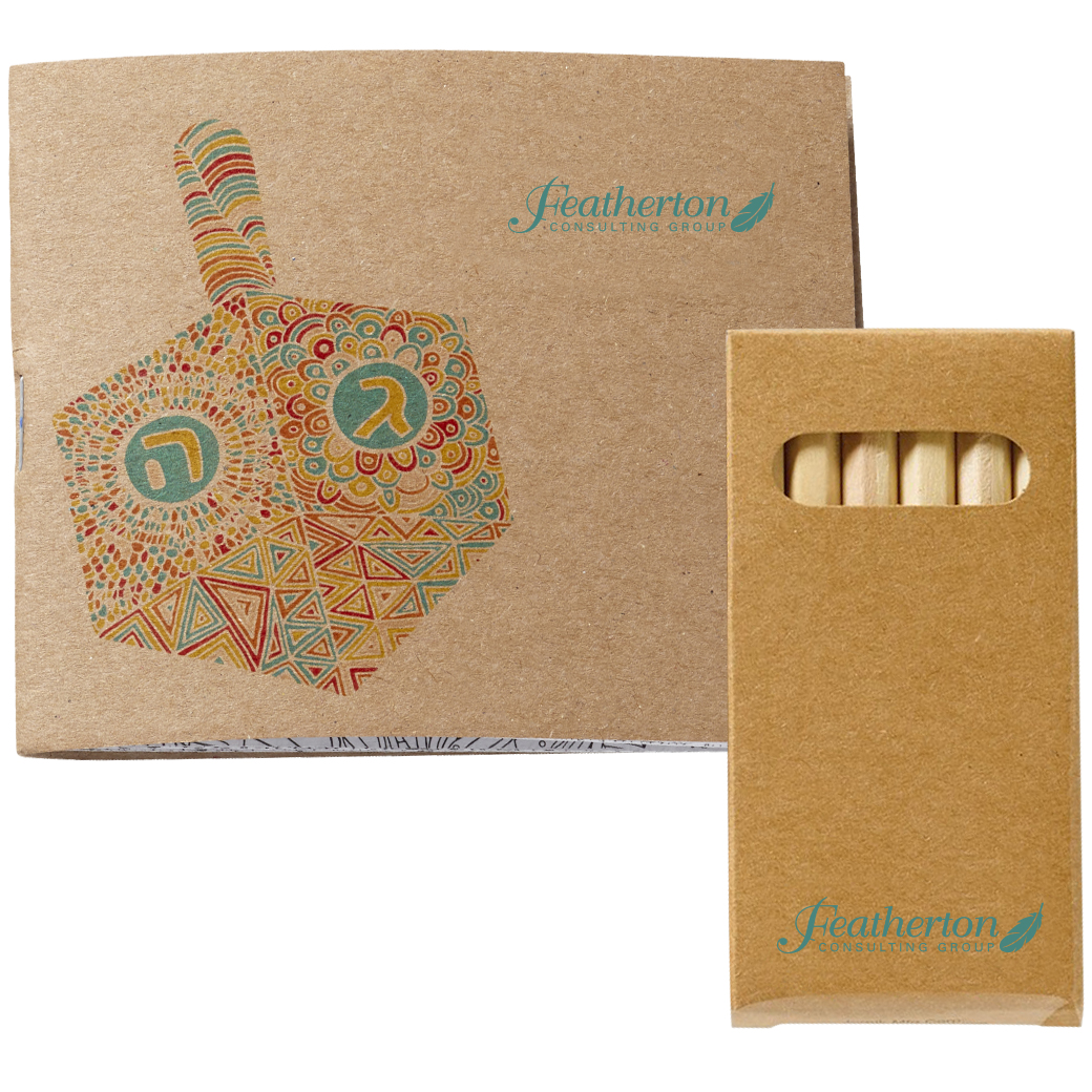 Product Photo 1 Holiday Theme Dreidel Adult Coloring Book & 6-Color Pencil Set To Go