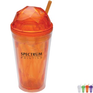 Geometric Domed Double Wall Acrylic Tumbler, 16oz. - CF1022