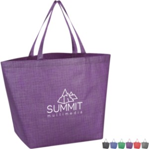 Crosshatched Non-Woven Tote Bag - HT4705