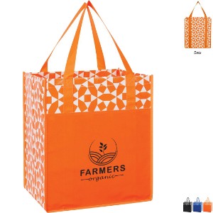 Geometric Non-Woven Shopping Tote Bag - HT4707