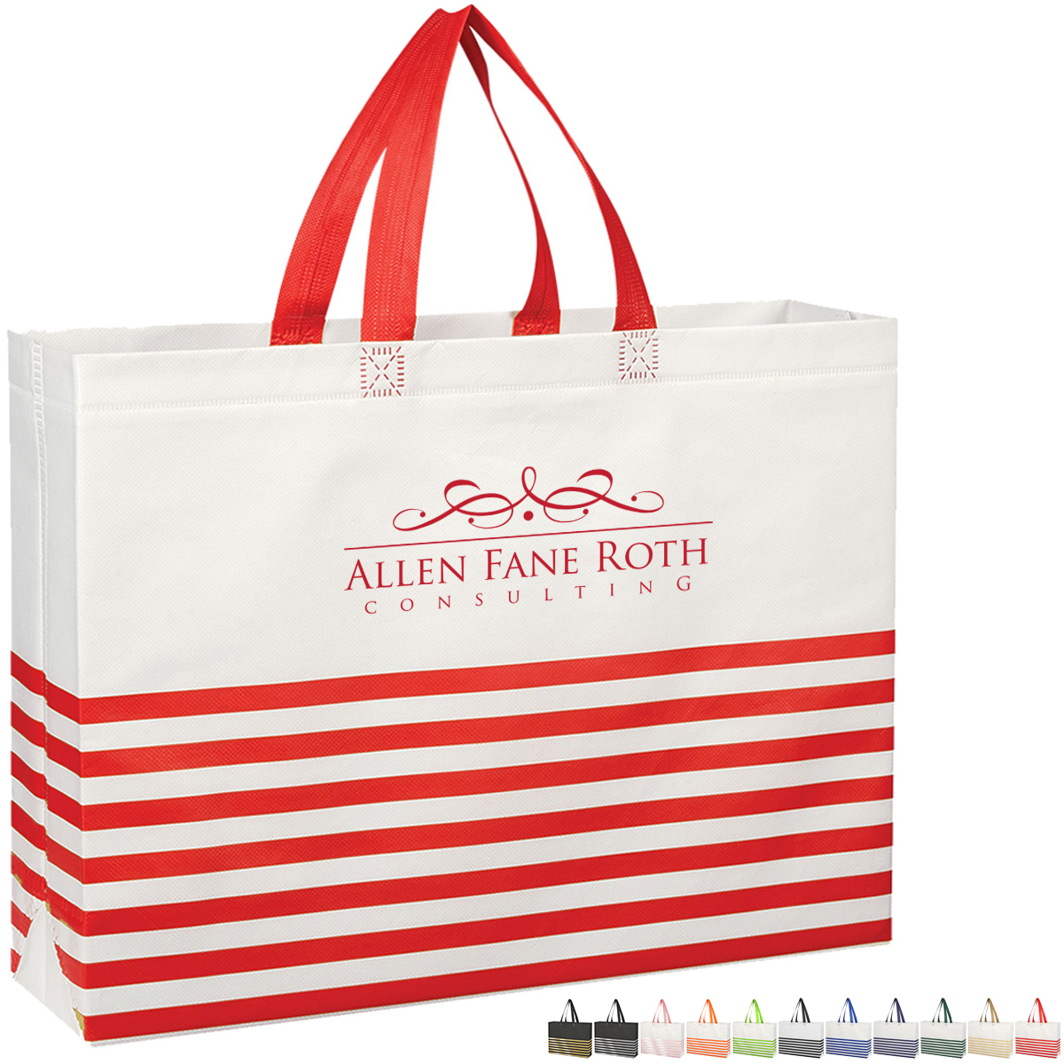 Product Photo 1 Horizontal Stripe Non-Woven Tote Bag