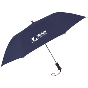 Telescopic Folding Wood Handled Umbrella, 44" Arc - HT4730