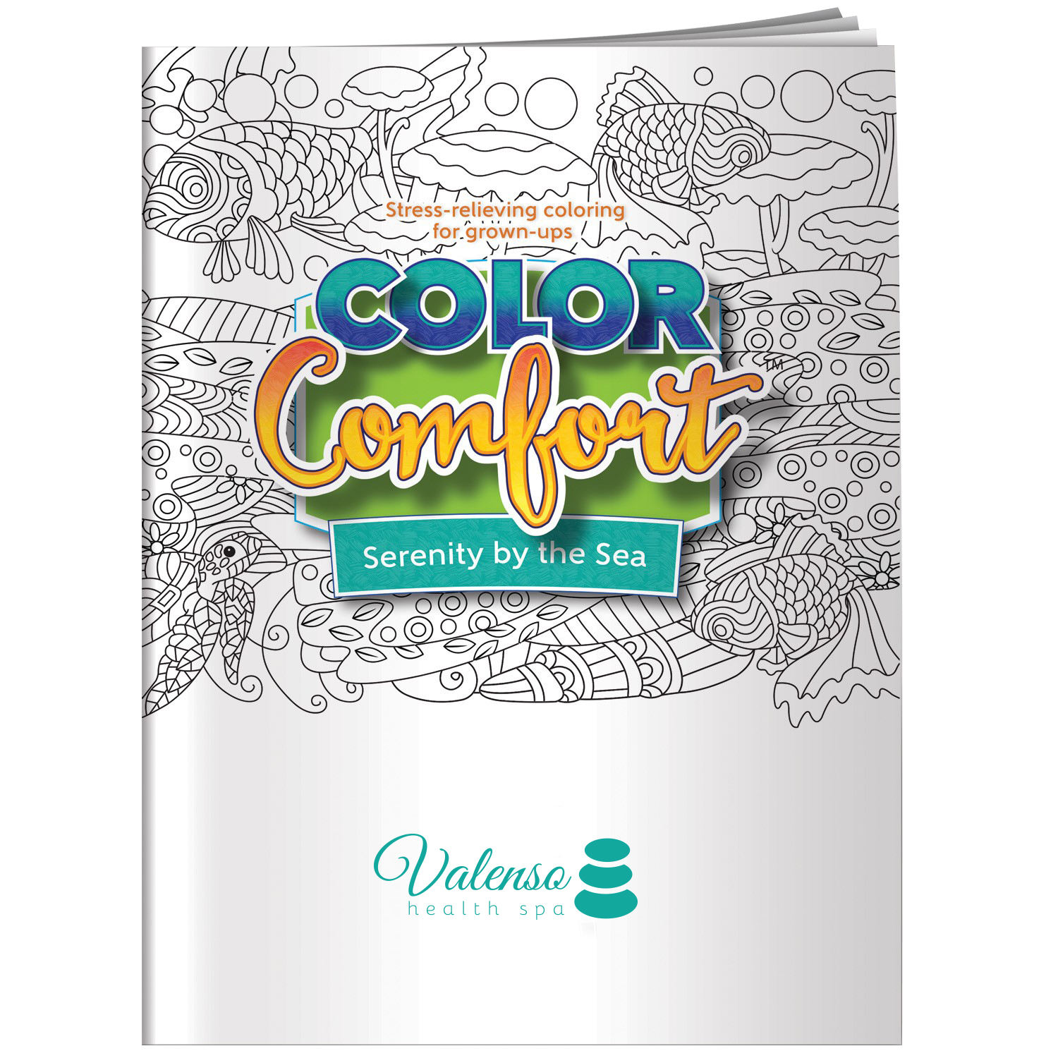 Product Photo 1 Color Comfort Sea Shells & Beaches Theme Adult Coloring Book