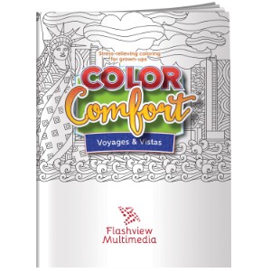 Color Comfort US Landmarks Theme Adult Coloring Book - BF1009