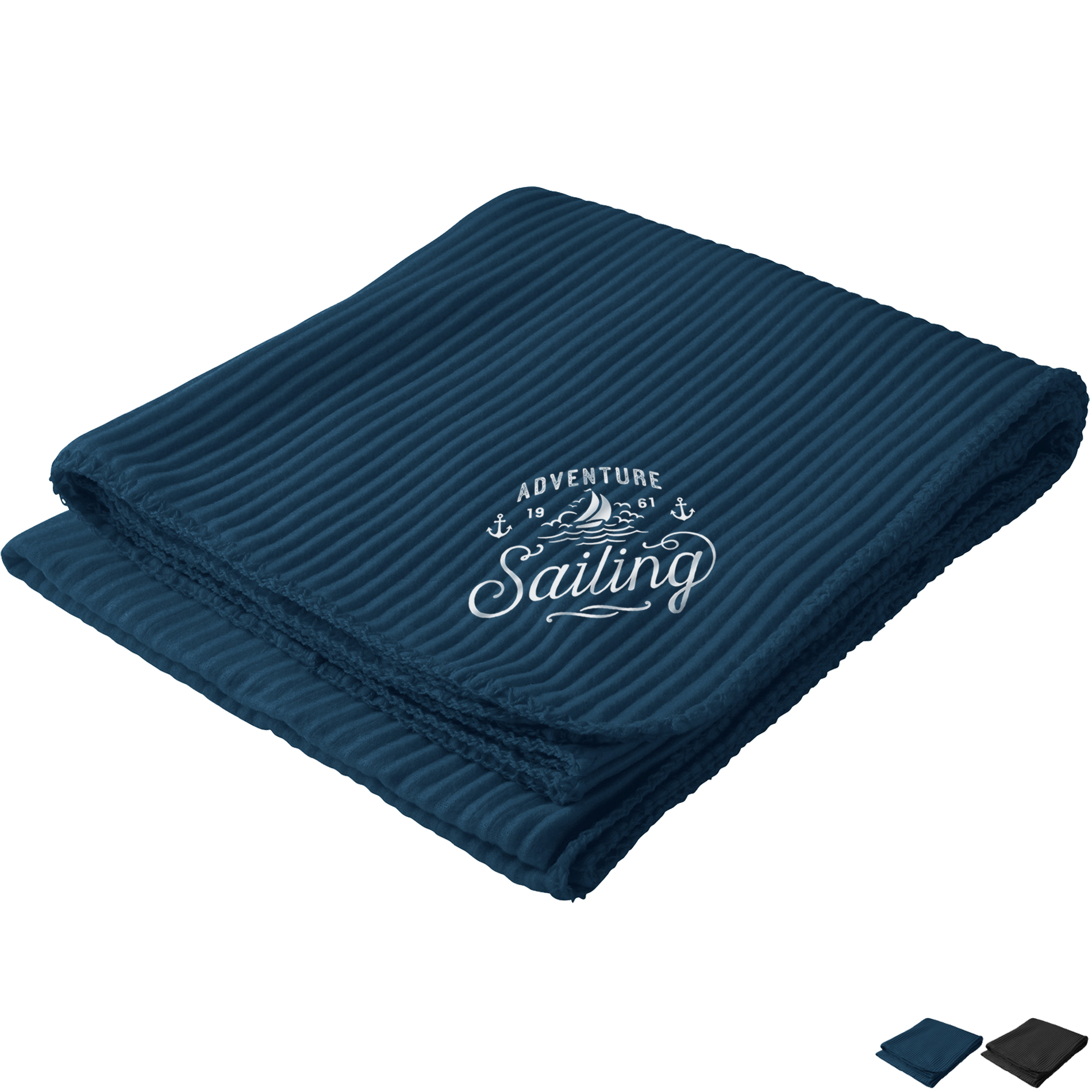 Product Photo 1 Ribbed Soft Fleece Blanket, 50" x 60"
