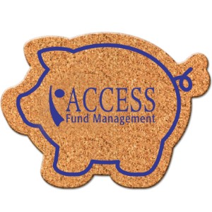 Piggy Bank Shaped Cork Coaster - TK3320