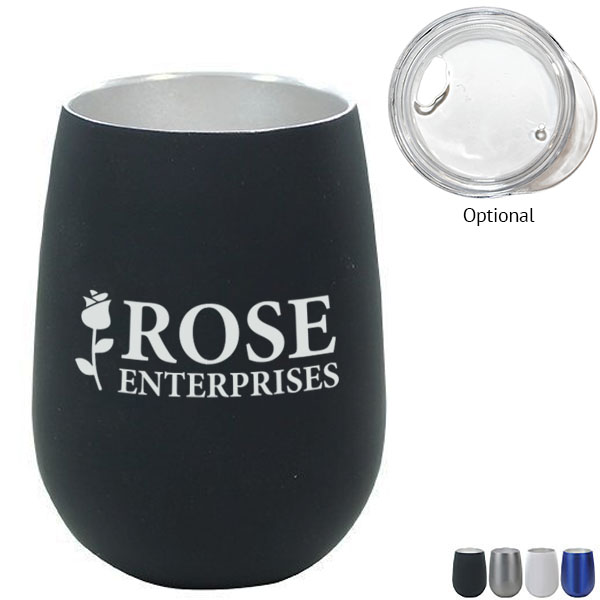 Product Photo 1 Soft Touch Halcyon® Stainless Steel Wine Glass, 12oz.