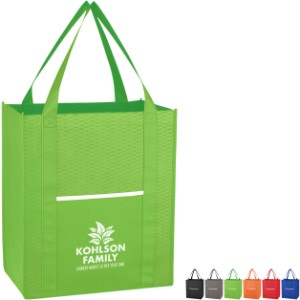 Wave Design Non-Woven Shopper Tote - HT3940
