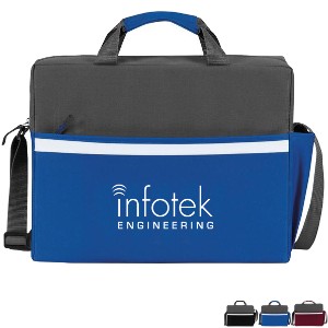 Two-Tone Polyester Brief Bag - CT2155