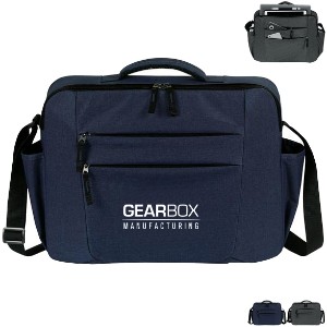 Premium Heathered Laptop Brief - CT2190