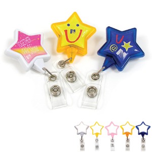 Star Retractable Badgeholder, Alligator Clip - DE1030