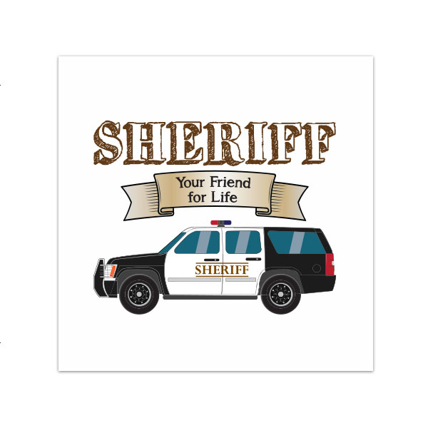Product Photo 1 Sheriff Your Friend for Life Temporary Tattoo, Stock