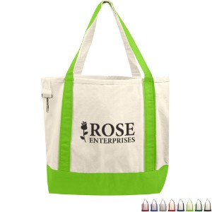 Small Accent Canvas Boat Tote - VT6118