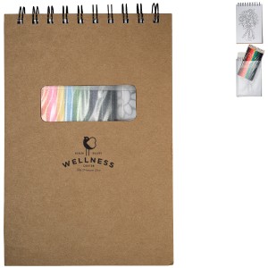 Kraft Notebook w/ Colored Pencil Set - JE2313