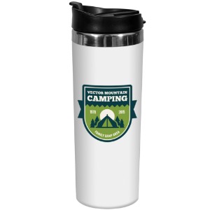 Transit White Stainless Steel Tumbler, 14oz. - XP1301