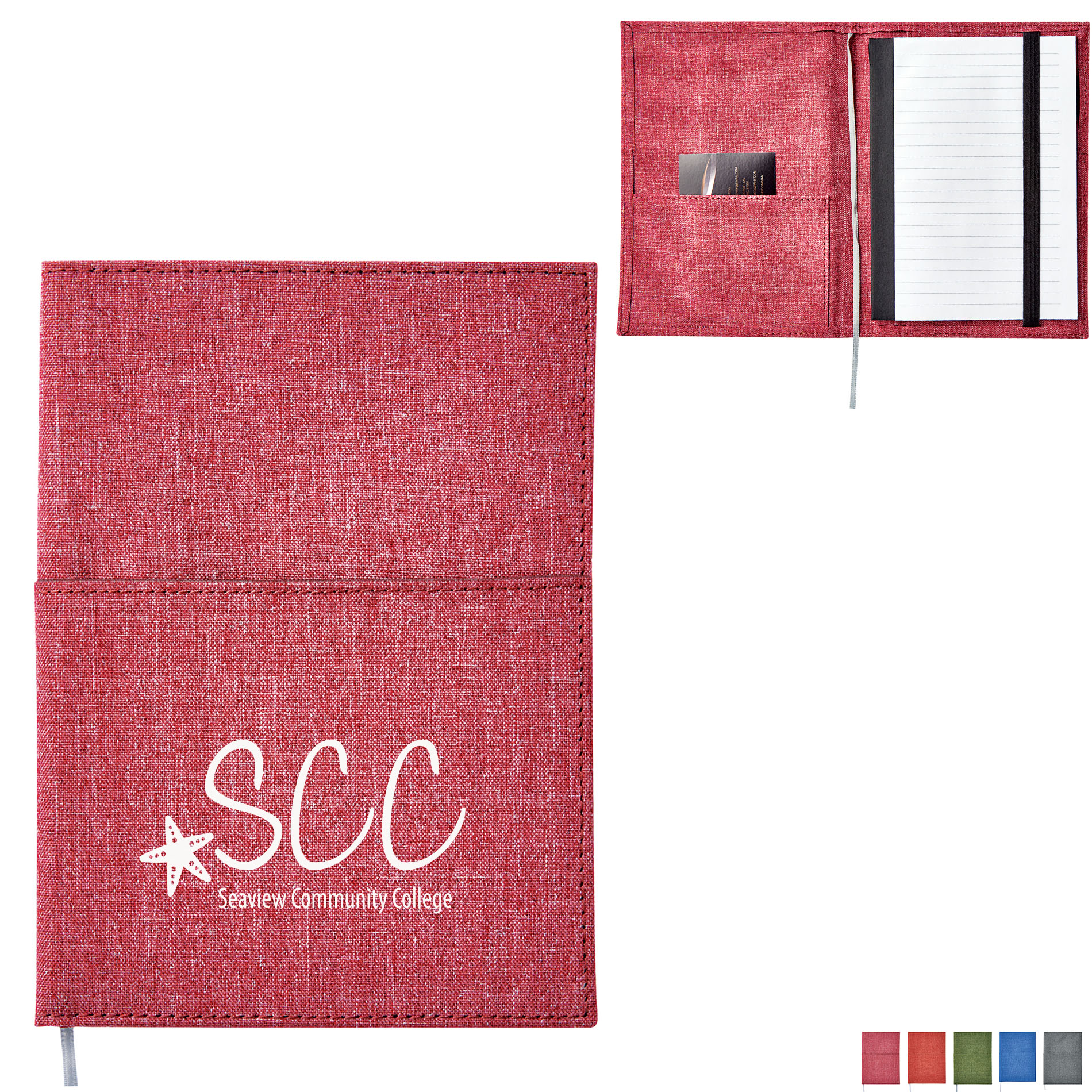 Product Photo 1 Canvas Pocket Refillable Notebook, 5" x 7"