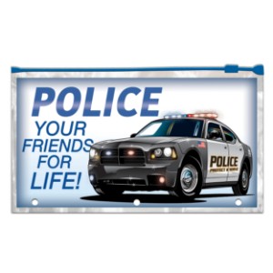 Police Your Friends For Life Pencil Pouch, Stock - PPL800