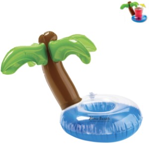 Inflatable 7" Palm Tree Lagoon Beverage Coaster - JN1035