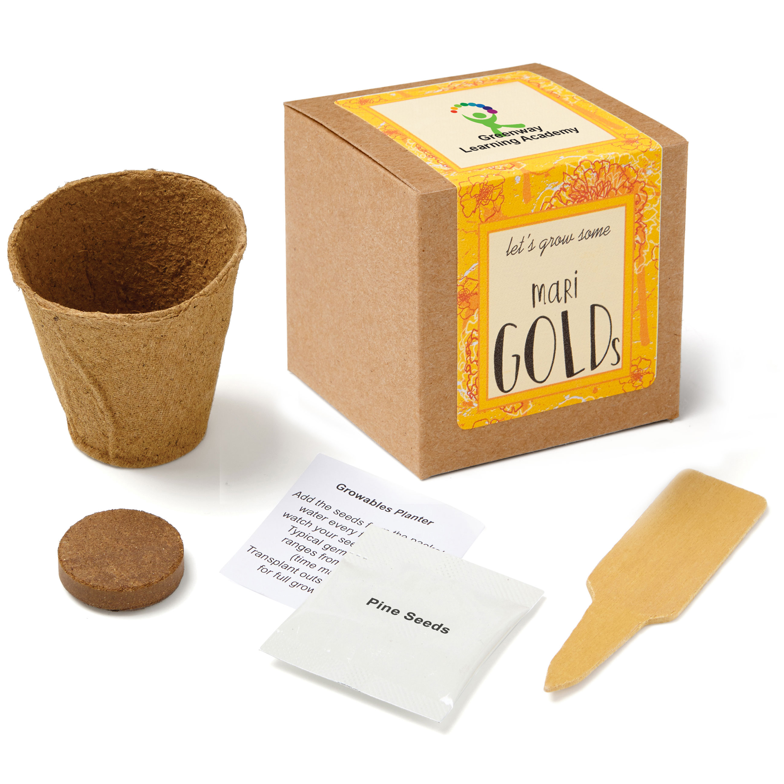 Product Photo 1 Marigold Growables Planter in Kraft Gift Box w/ Label
