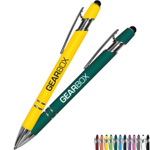 iWriter Exec Soft Touch Rubberized Metal Ballpoint Pen & Stylus - LK4208