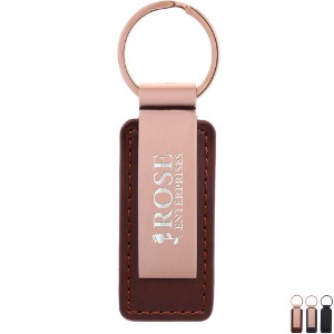 Leatherette and Metal Keychain - CF1918