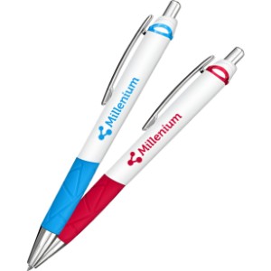 Galaxy Retractable Ballpoint Pen w/Rubber Grip - LK4213