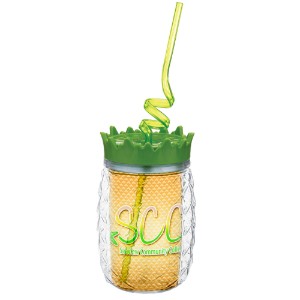 Pineapple Tumbler with Curly Straw, 16oz. - CF1951