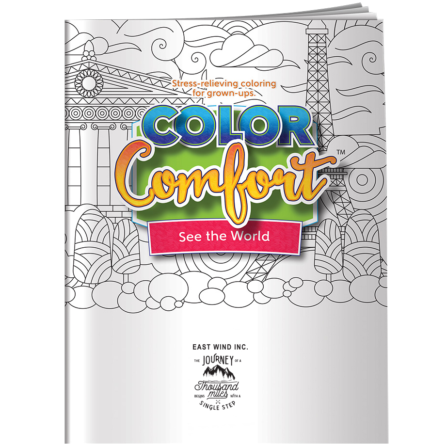 Product Photo 1 Color Comfort International Landmarks Theme Adult Coloring Book