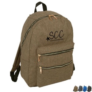 Hipster Heathered Polyester Backpack - ZR1355