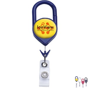Jumbo Carabiner Retractable Badge Reel - DE3185