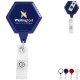 Jumbo Hexagon Retractable Badge Reel, Bull Dog Clip