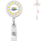 Photo 4 Star Spinner Badge Reel, Alligator Clip