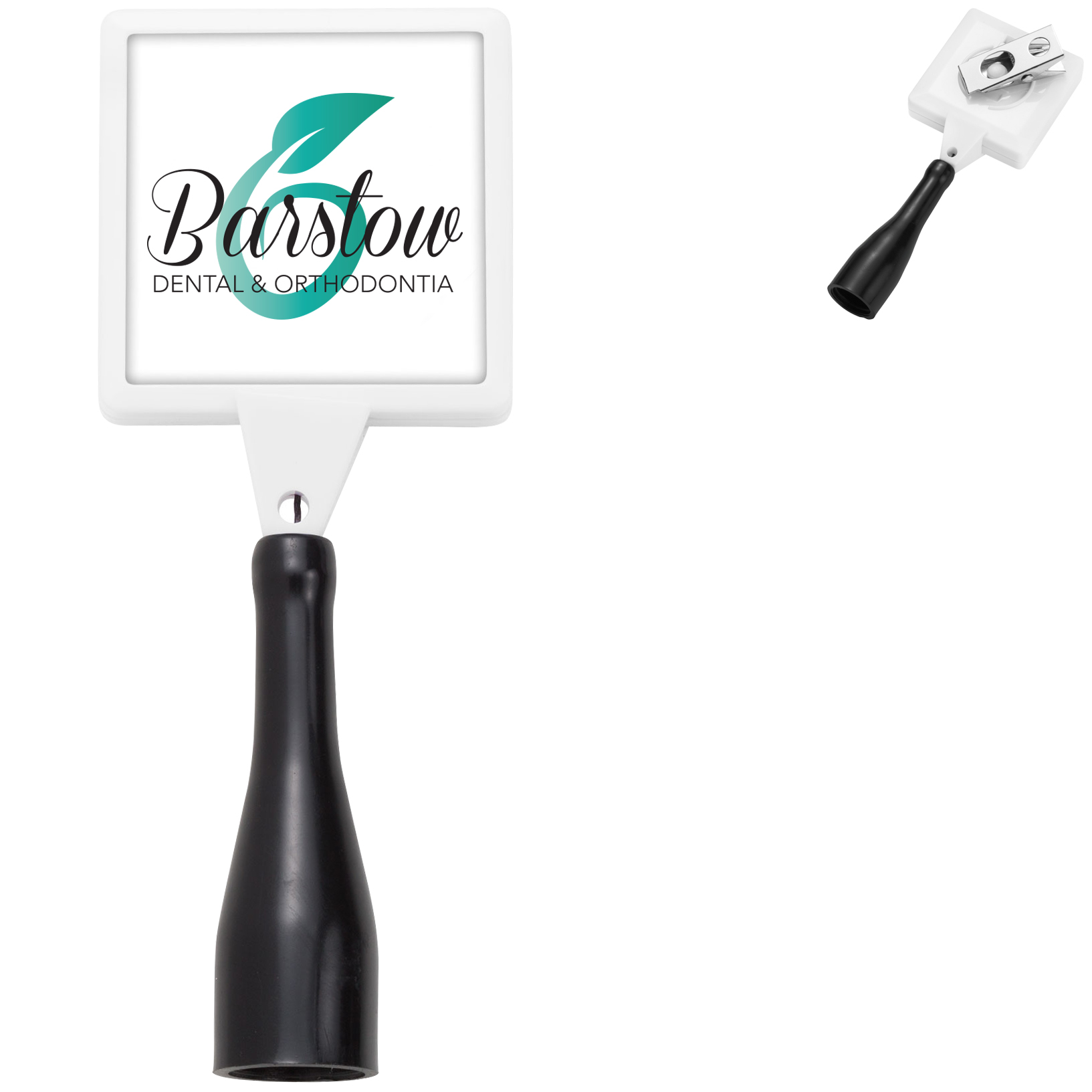 Product Photo 1 Square Retractable Pen Holder, Bull Dog Clip w/Antimicrobial Additive