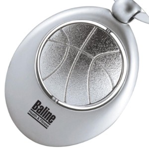 Basketball Silver Swivel Sports Key Chain - MY2984