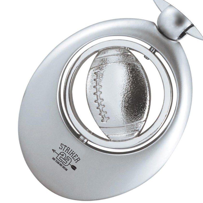 Product Photo 1 Football Silver Swivel Sports Key Chain