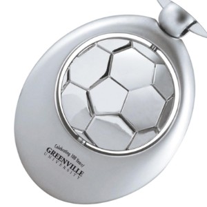 Soccer Ball Silver Swivel Sports Key Chain - MY2988