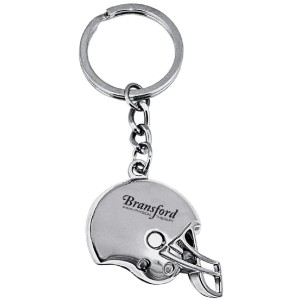 Football Helmet Silver Key Chain - MY2989