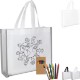 Reflective Coloring Tote Bag with Crayons