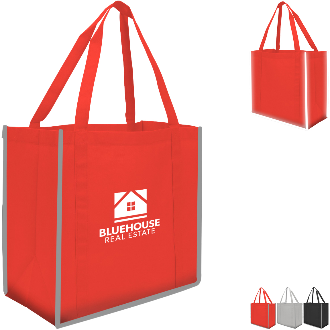 Product Photo 1 Reflective Large Grocery Tote Bag