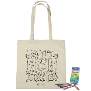 Cotton Coloring Tote Bag with Crayons - HT8539