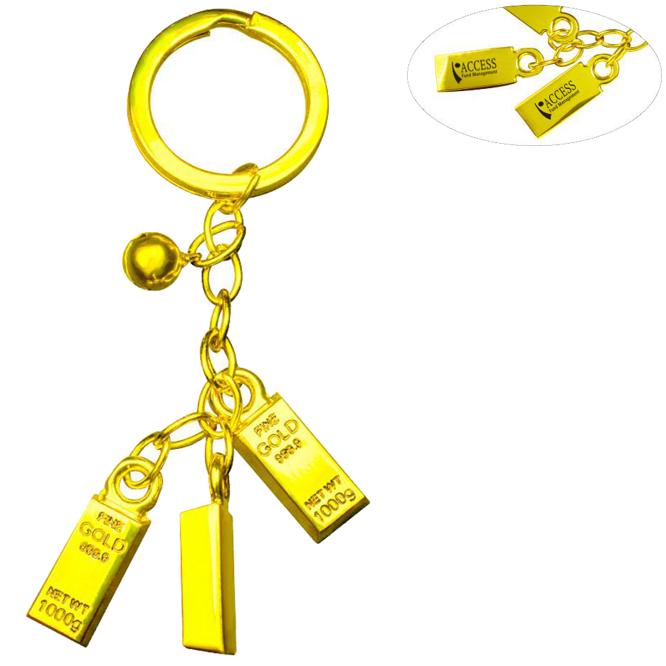 Product Photo 1 Gold Bar Bell Key Chain