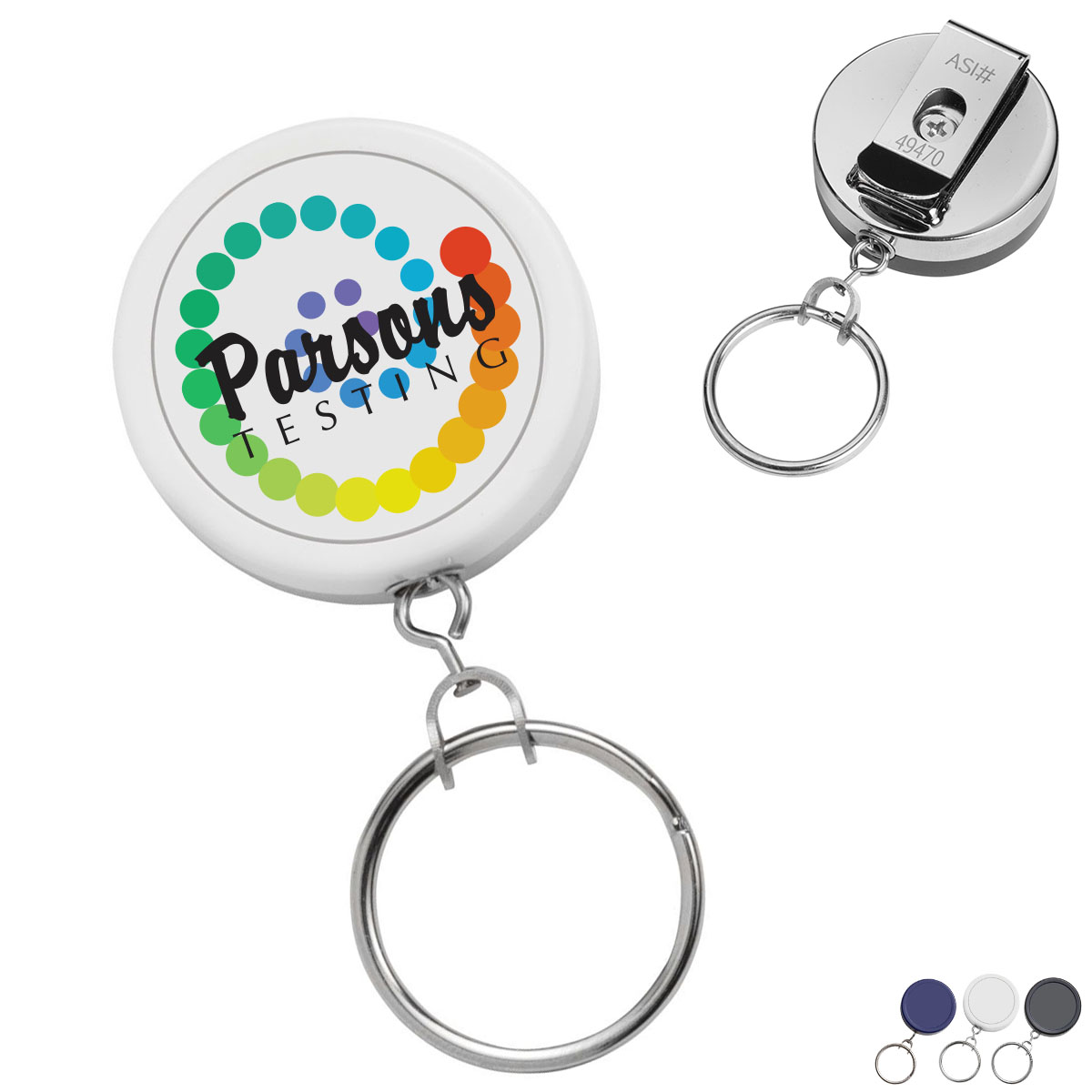 Product Photo 1 Heavy Duty Retractable Key Reel, Slide Clip