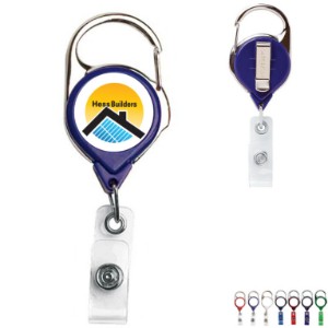Carabiner Retractable Badge Reel, Slide Clip - DE3280