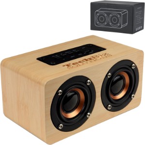 Double Dip™ Bamboo Bluetooth Wireless Speaker - HS2207