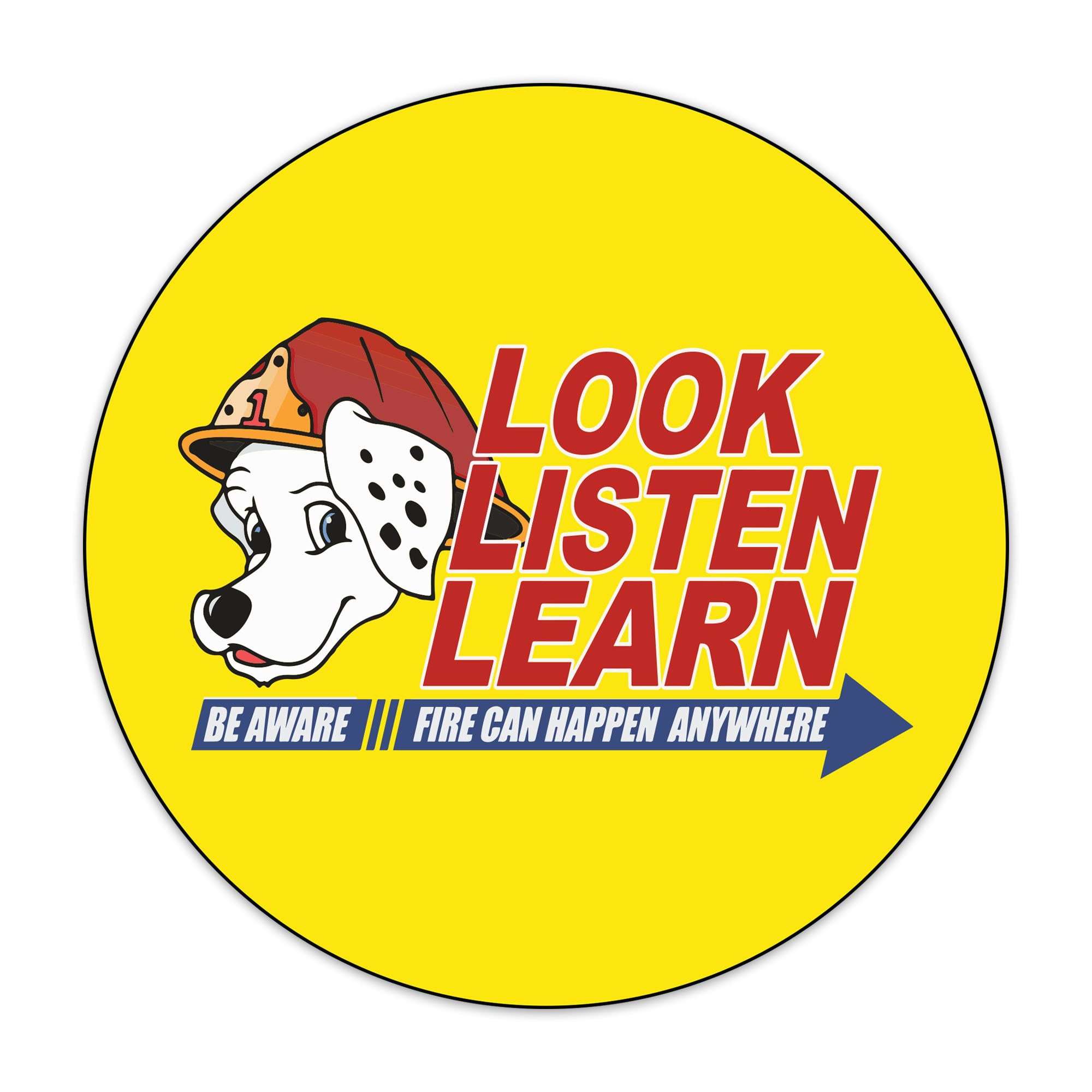Product Photo 1 Look Listen Learn Fire Prevention Sticker Roll, Stock