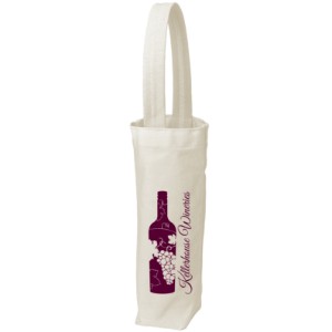 Wanda Single Bottle Cotton Canvas Wine Tote - NM1530