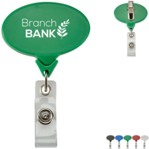Oval Secure Alligator Clip Badgeholder - EV1442
