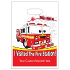 Photo 3 Digital Full Color Die Cut Plastic Bag w/ I Visited The Fire Station Design, 9" x 13"